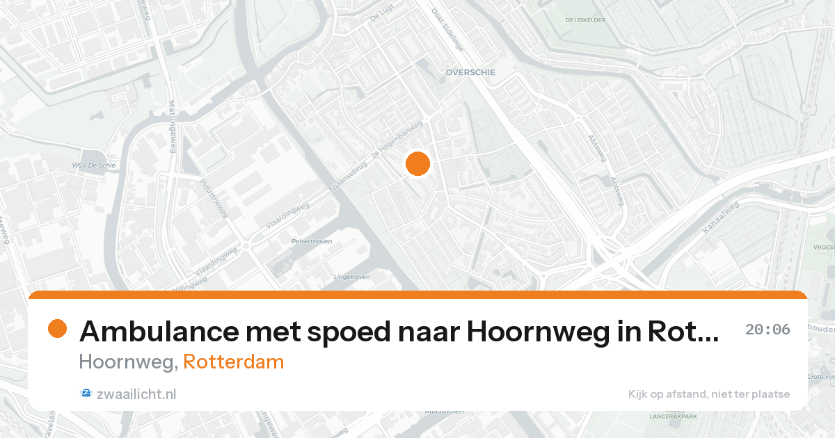 Ambulance met spoed naar Hoornweg in Rotterdam — 20 aug 2026