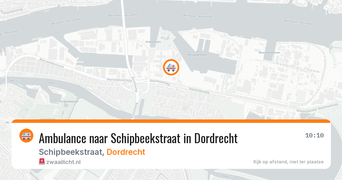 Ambulance naar Schipbeekstraat in Dordrecht — 3 aug 2026