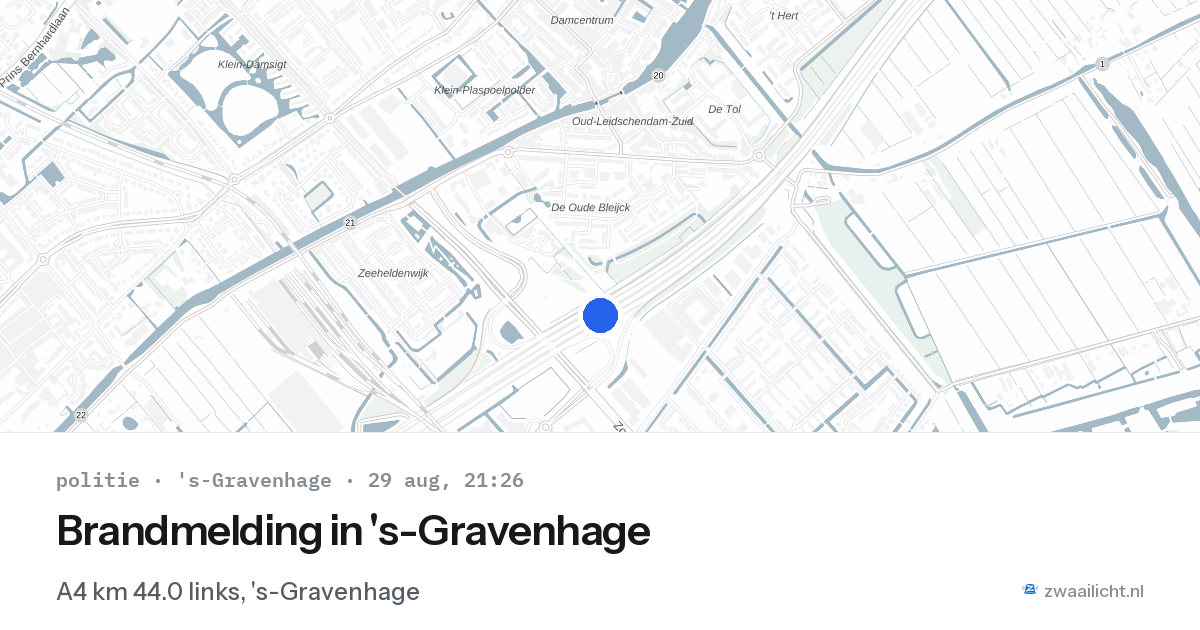 Brandmelding in 's-Gravenhage — 29 aug 2026