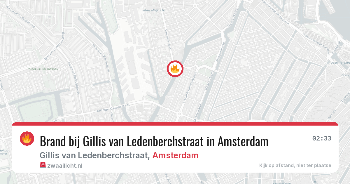 Brand bij Gillis van Ledenberchstraat in Amsterdam — 23 jun 2026