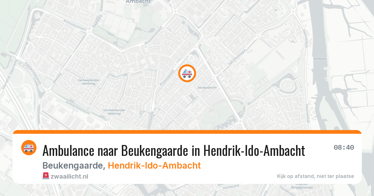 Ambulance naar Beukengaarde in Hendrik-Ido-Ambacht — 25 mrt 2026