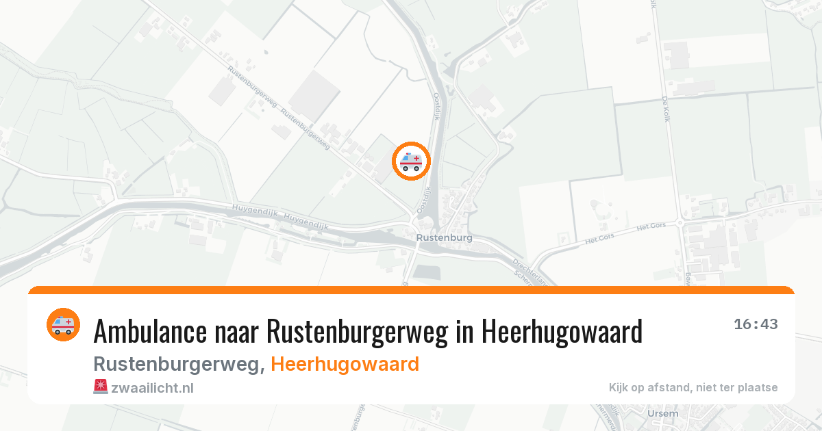 Ambulance naar Rustenburgerweg in Heerhugowaard — 15 mei 2026