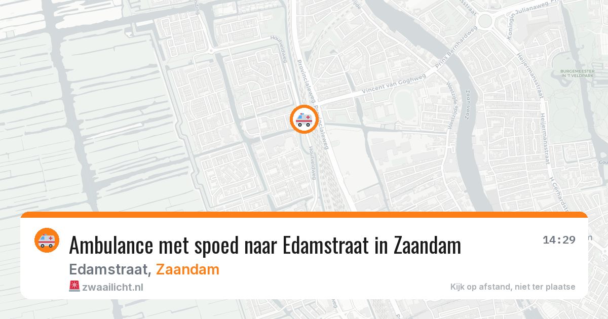 Ambulance met spoed naar Edamstraat in Zaandam — 30 mrt 2026