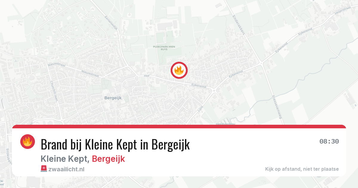 Brand bij Kleine Kept in Bergeijk — 21 jun 2026