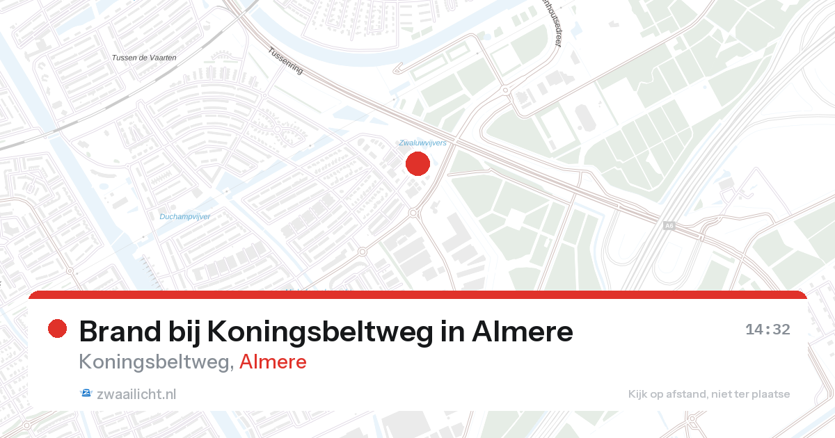 Brand bij Koningsbeltweg in Almere — 7 mei 2026