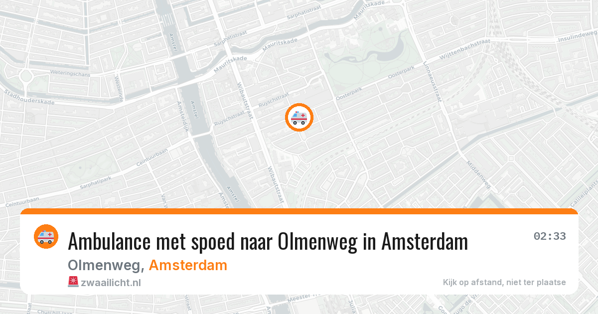 Ambulance met spoed naar Olmenweg in Amsterdam — 10 jun 2026