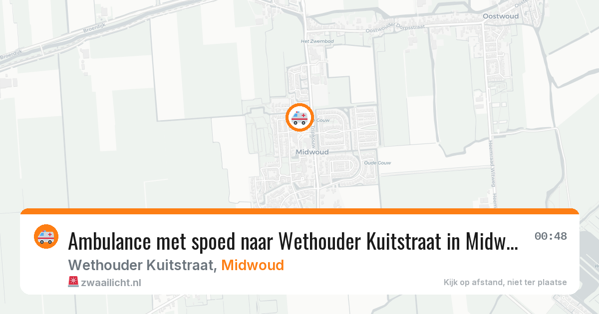 Ambulance met spoed naar Wethouder Kuitstraat in Midwoud — 28 jan 2026