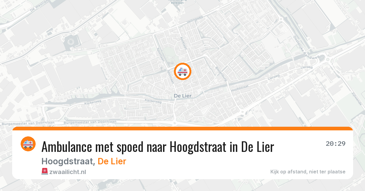 Ambulance met spoed naar Hoogdstraat in De Lier — 21 jun 2026
