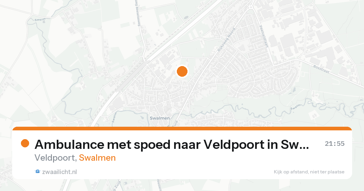Ambulance met spoed naar Veldpoort in Swalmen — 20 aug 2026