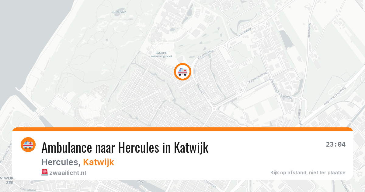 Ambulance naar Hercules in Katwijk — 5 aug 2026
