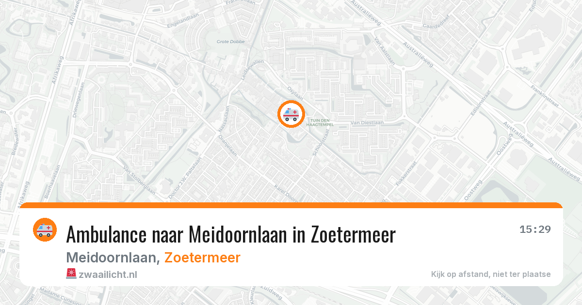 Ambulance naar Meidoornlaan in Zoetermeer — 29 jun 2026