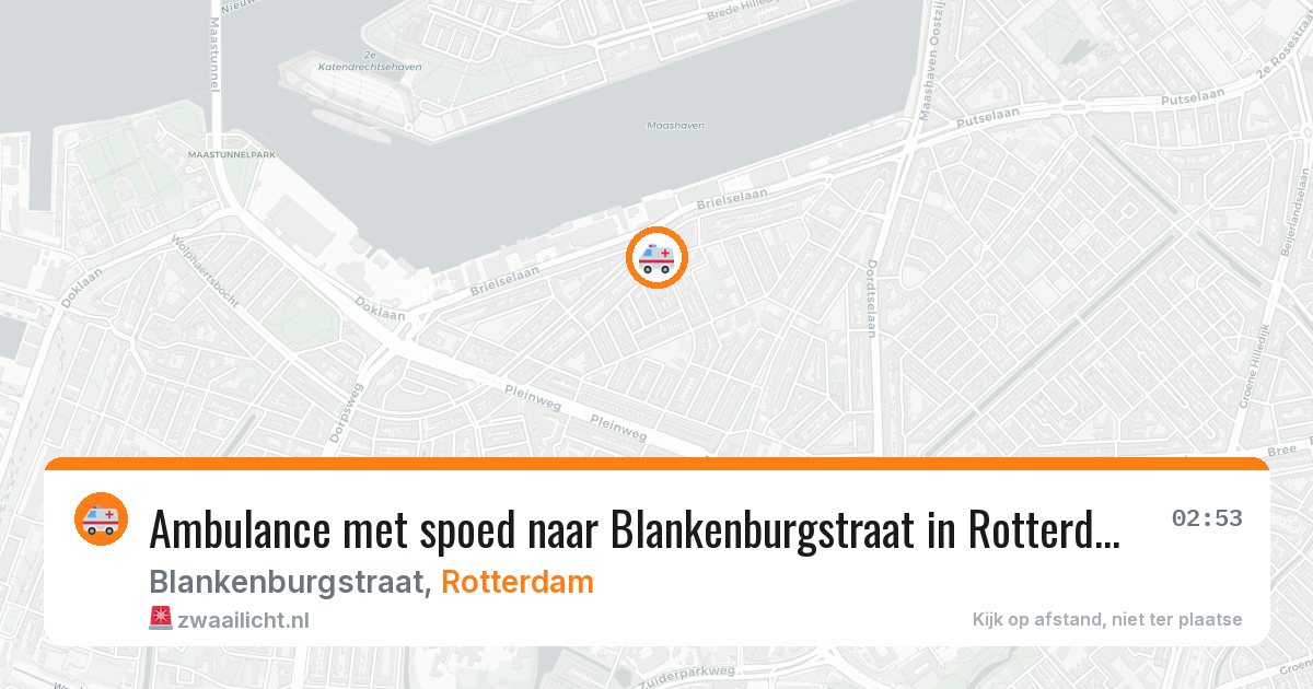 Ambulance met spoed naar Blankenburgstraat in Rotterdam — 10 jun 2026