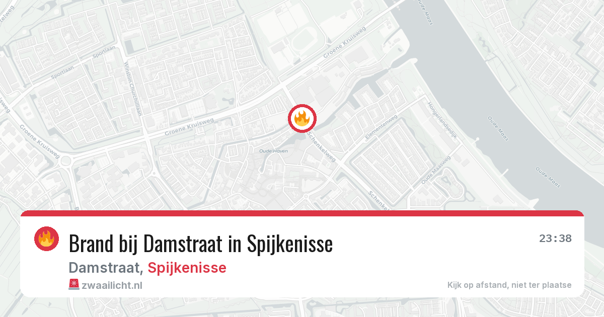 Brand bij Damstraat in Spijkenisse — 27 jul 2026