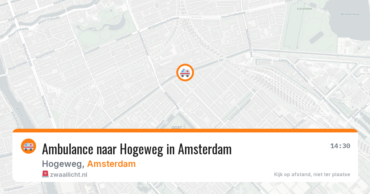 Ambulance naar Hogeweg in Amsterdam — 5 jul 2026