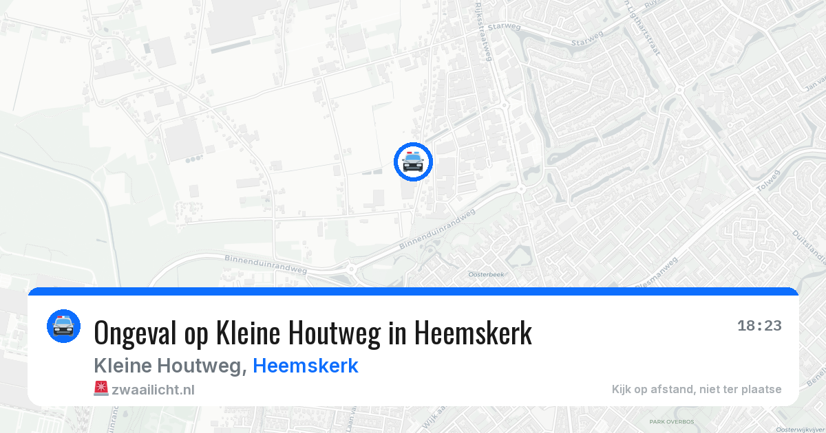 Ongeval op Kleine Houtweg in Heemskerk — 9 jul 2026