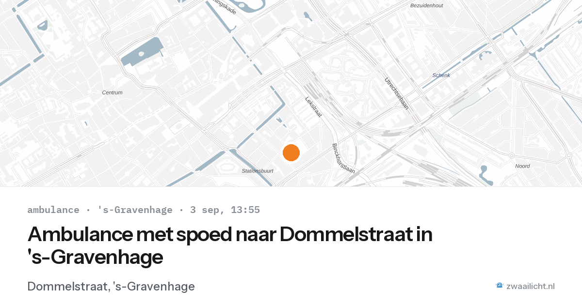 Ambulance met spoed naar Dommelstraat in 's-Gravenhage — 3 sep 2026