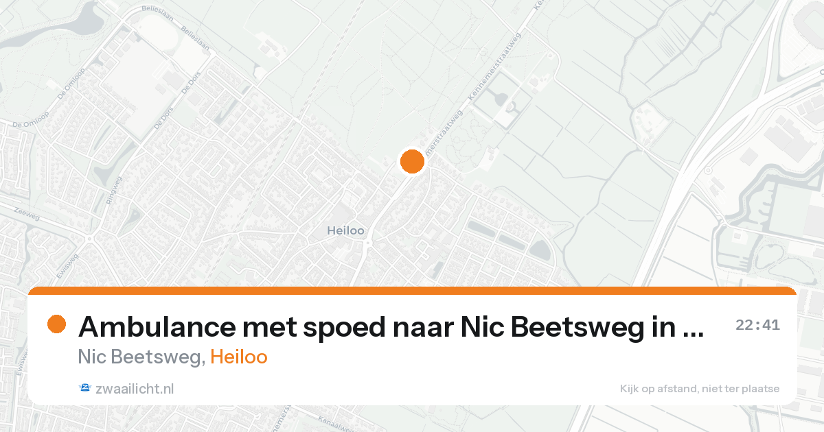 Ambulance met spoed naar Nic Beetsweg in Heiloo — 16 aug 2026