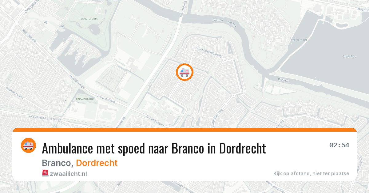 Ambulance met spoed naar Branco in Dordrecht — 17 jun 2026