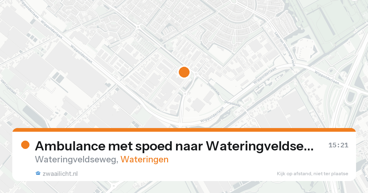 Ambulance met spoed naar Wateringveldseweg in Wateringen — 17 aug 2026