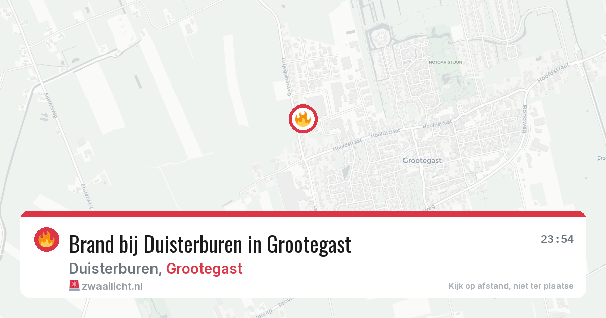 Brand bij Duisterburen in Grootegast — 12 jun 2026