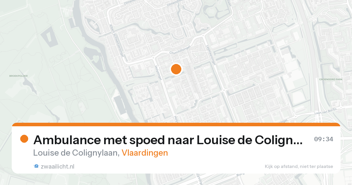 Ambulance met spoed naar Louise de Colignylaan in Vlaardingen — 23 aug 2026
