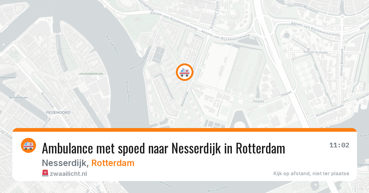 Ambulance met spoed naar Nesserdijk in Rotterdam — 19 mrt 2026