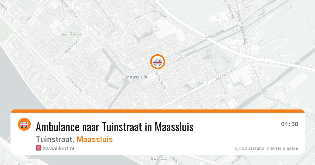 Ambulance naar Tuinstraat in Maassluis — 27 jun 2026
