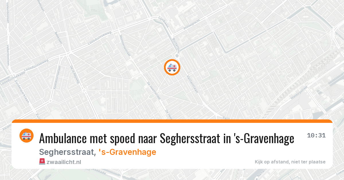 Ambulance met spoed naar Seghersstraat in 's-Gravenhage — 4 mei 2026