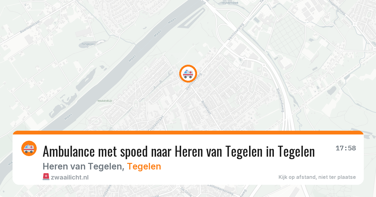 Ambulance met spoed naar Heren van Tegelen in Tegelen — 31 jul 2026