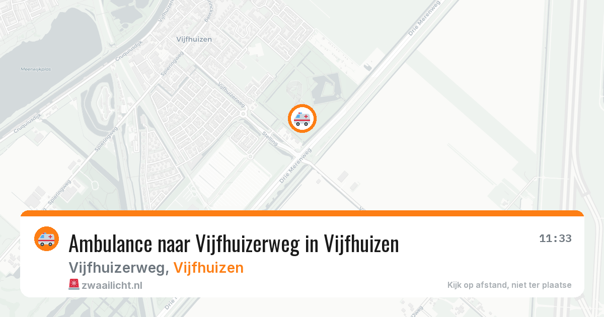 Ambulance naar Vijfhuizerweg in Vijfhuizen — 29 apr 2026