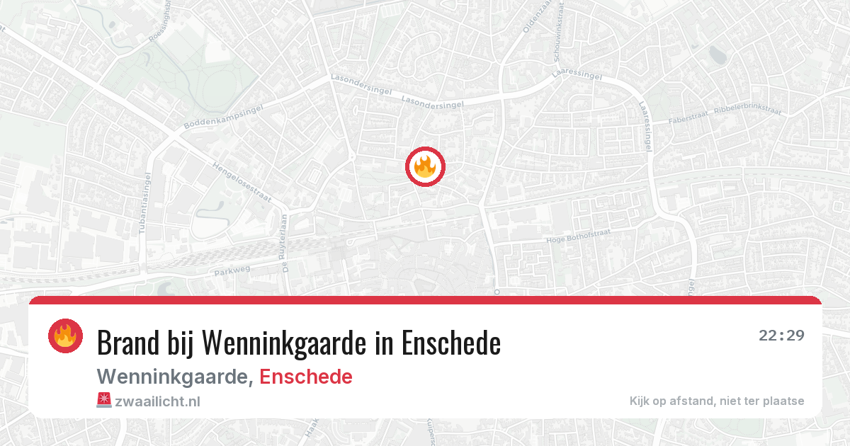 Brand bij Wenninkgaarde in Enschede — 21 jul 2026