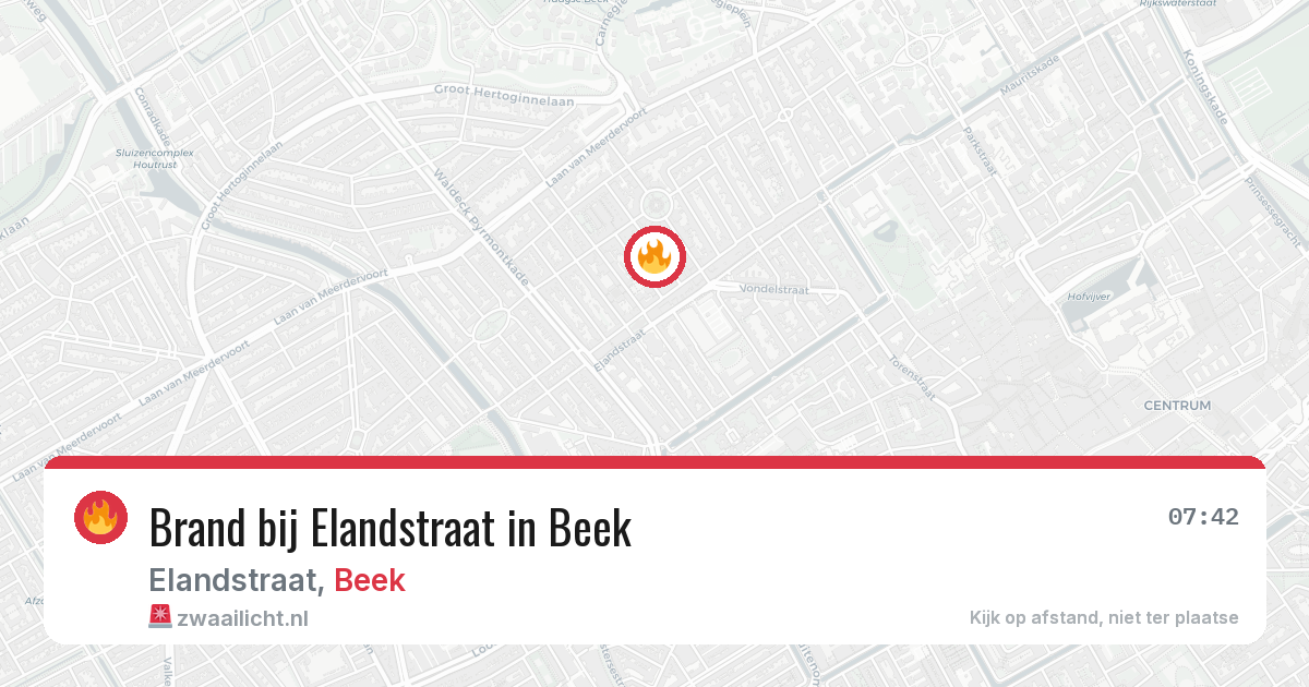 Brand bij Elandstraat in Beek — 1 aug 2026