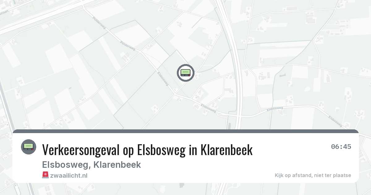 Verkeersongeval op Elsbosweg in Klarenbeek — 29 jan 2026