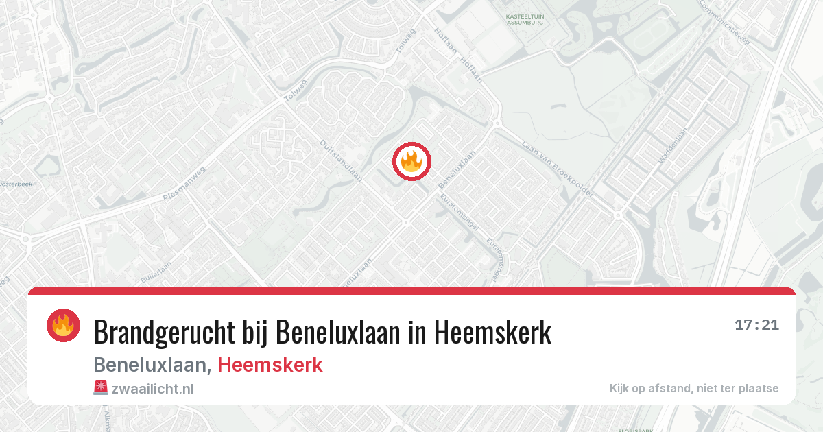 Brandgerucht bij Beneluxlaan in Heemskerk — 23 jul 2026