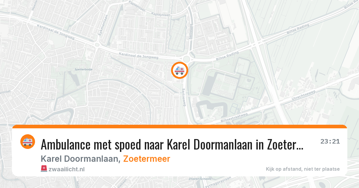 Ambulance met spoed naar Karel Doormanlaan in Zoetermeer — 18 jan 2026