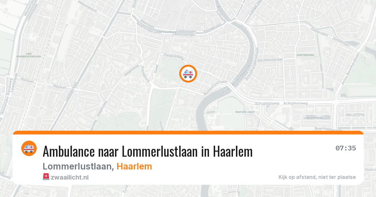 Ambulance naar Lommerlustlaan in Haarlem — 12 aug 2026