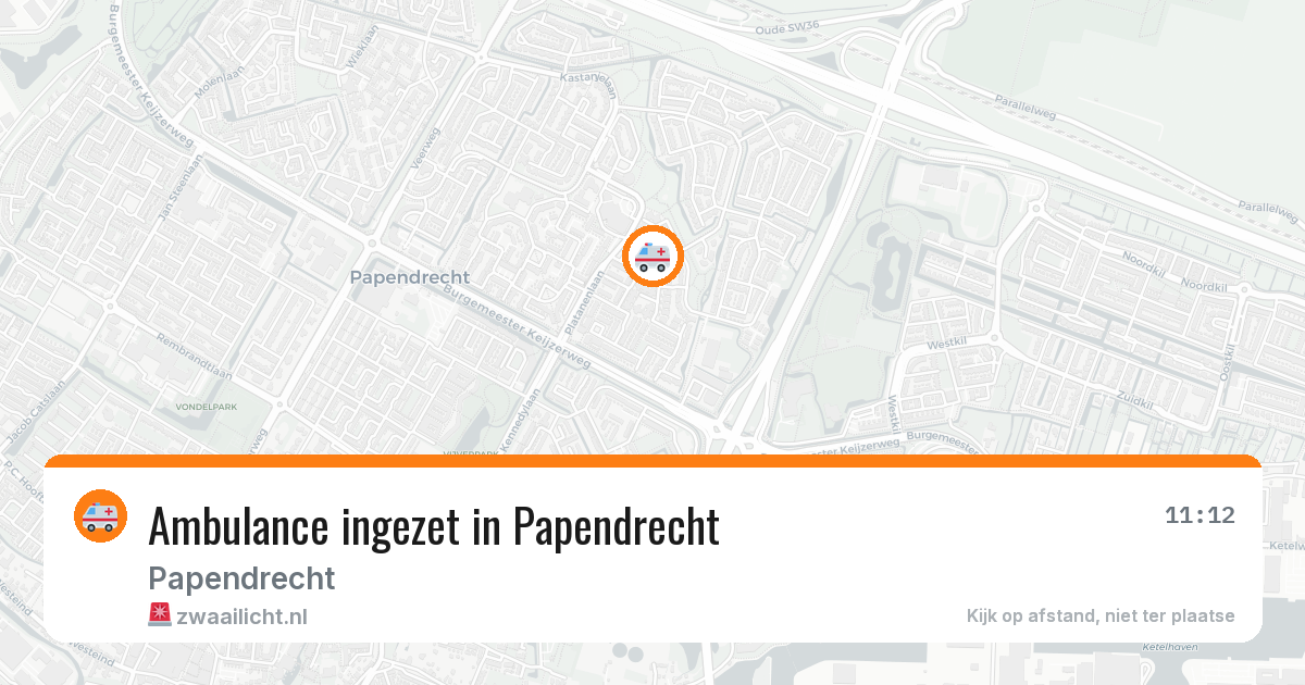Ambulance ingezet in Papendrecht — 12 aug 2026