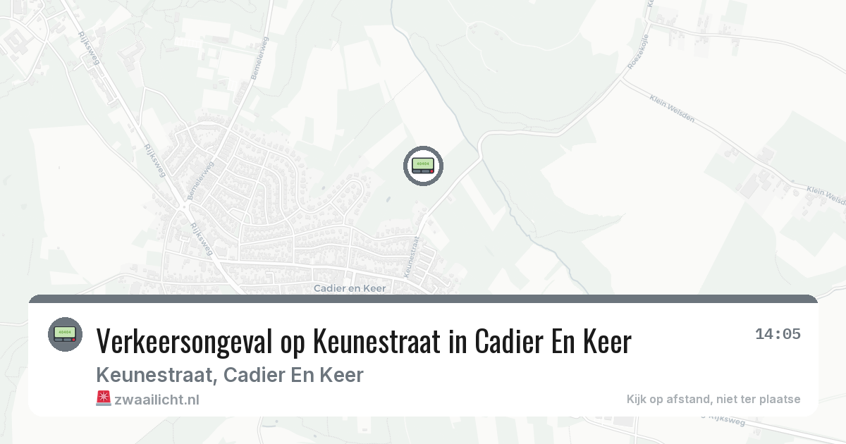 Verkeersongeval op Keunestraat in Cadier En Keer — 1 jun 2026