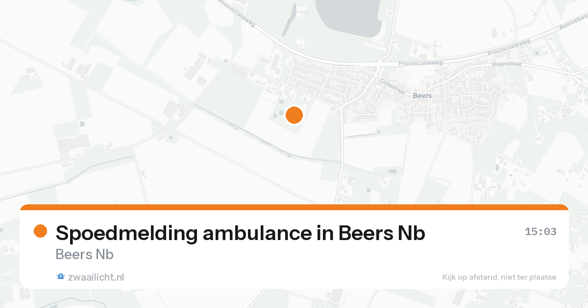 Spoedmelding ambulance in Beers Nb — 11 aug 2026