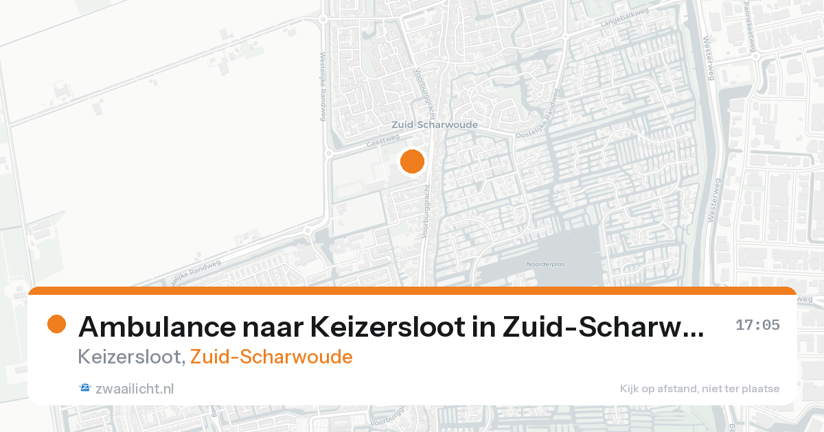Ambulance naar Keizersloot in Zuid-Scharwoude — 24 aug 2026