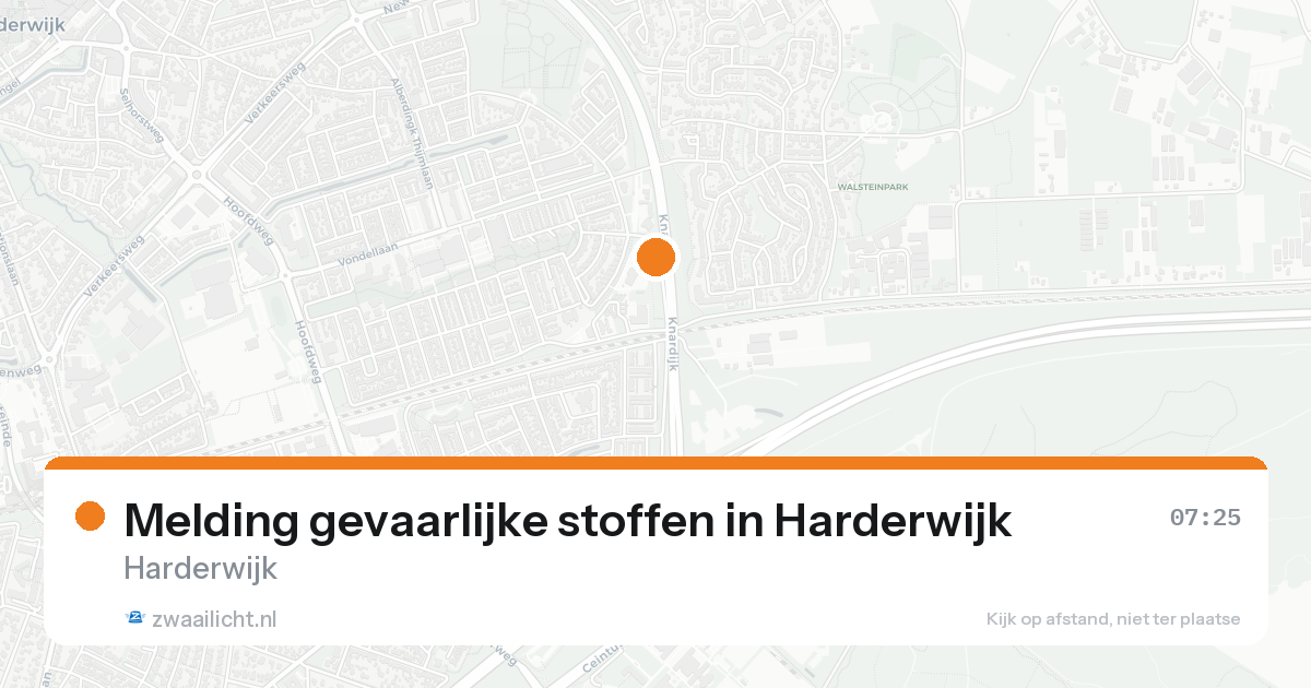 Melding gevaarlijke stoffen in Harderwijk — 20 aug 2026