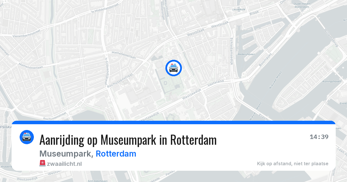 Aanrijding op Museumpark in Rotterdam — 5 jul 2026