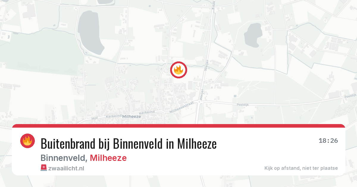 Buitenbrand bij Binnenveld in Milheeze — 20 jun 2026