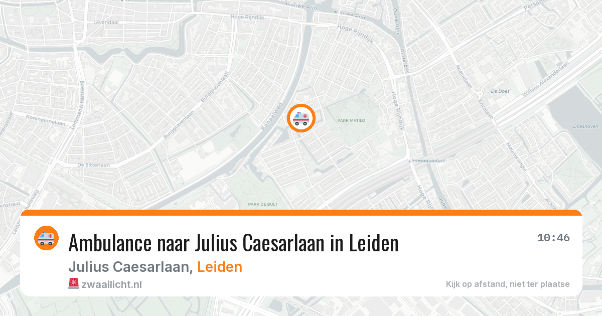 Ambulance naar Julius Caesarlaan in Leiden — 1 aug 2026