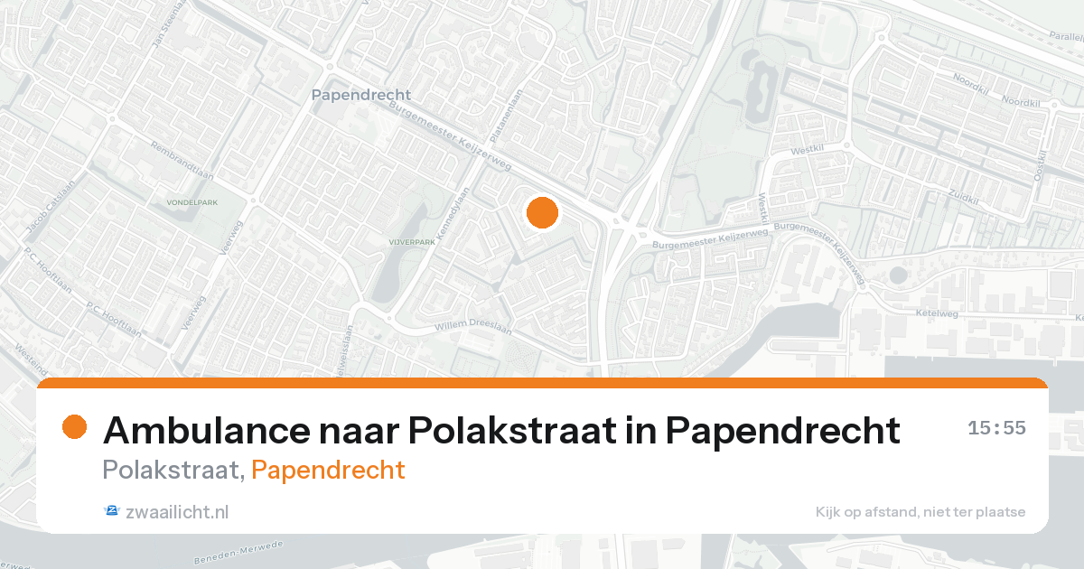 Ambulance naar Polakstraat in Papendrecht — 24 aug 2026