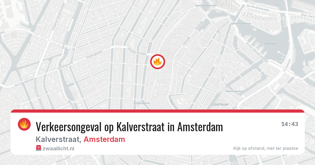 Verkeersongeval op Kalverstraat in Amsterdam — 28 jun 2026