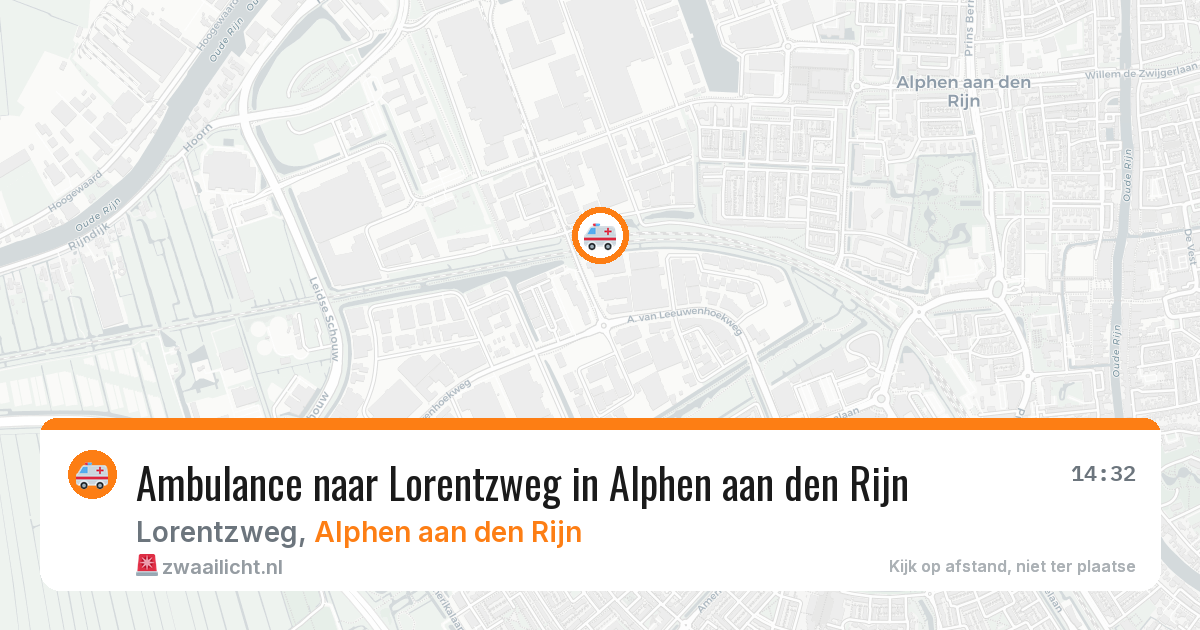 Ambulance naar Lorentzweg in Alphen aan den Rijn — 20 mrt 2026