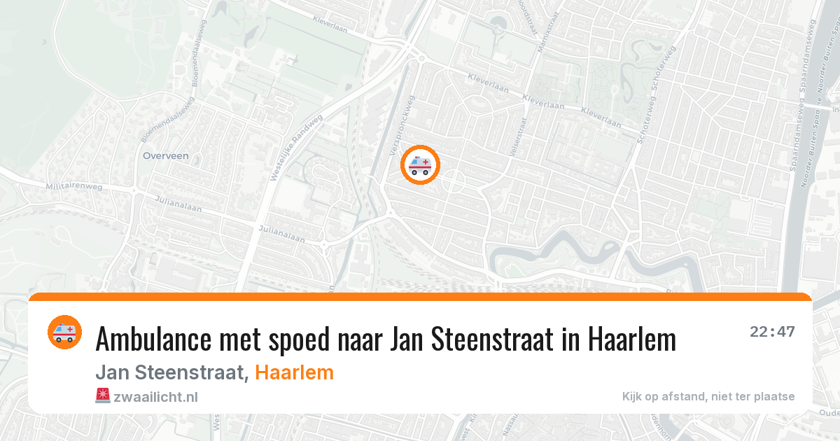 Ambulance met spoed naar Jan Steenstraat in Haarlem — 29 apr 2026