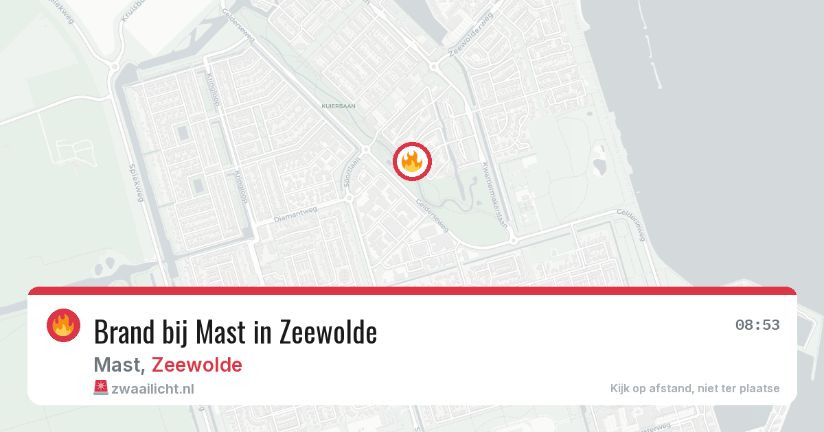Brand bij Mast in Zeewolde — 6 aug 2026