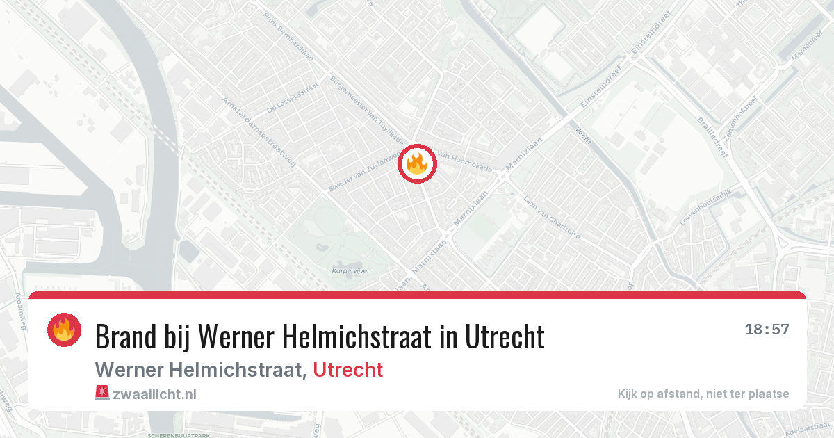 Brand bij Werner Helmichstraat in Utrecht — 27 jul 2026